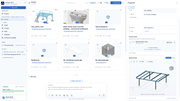 Statické modely v knihovním formátu včetně souborů IFC a GLB používaných pro analýzu a posouzení.